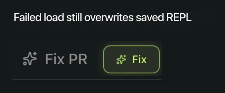 Early connects the saved-state bug finding to its Fix action.
