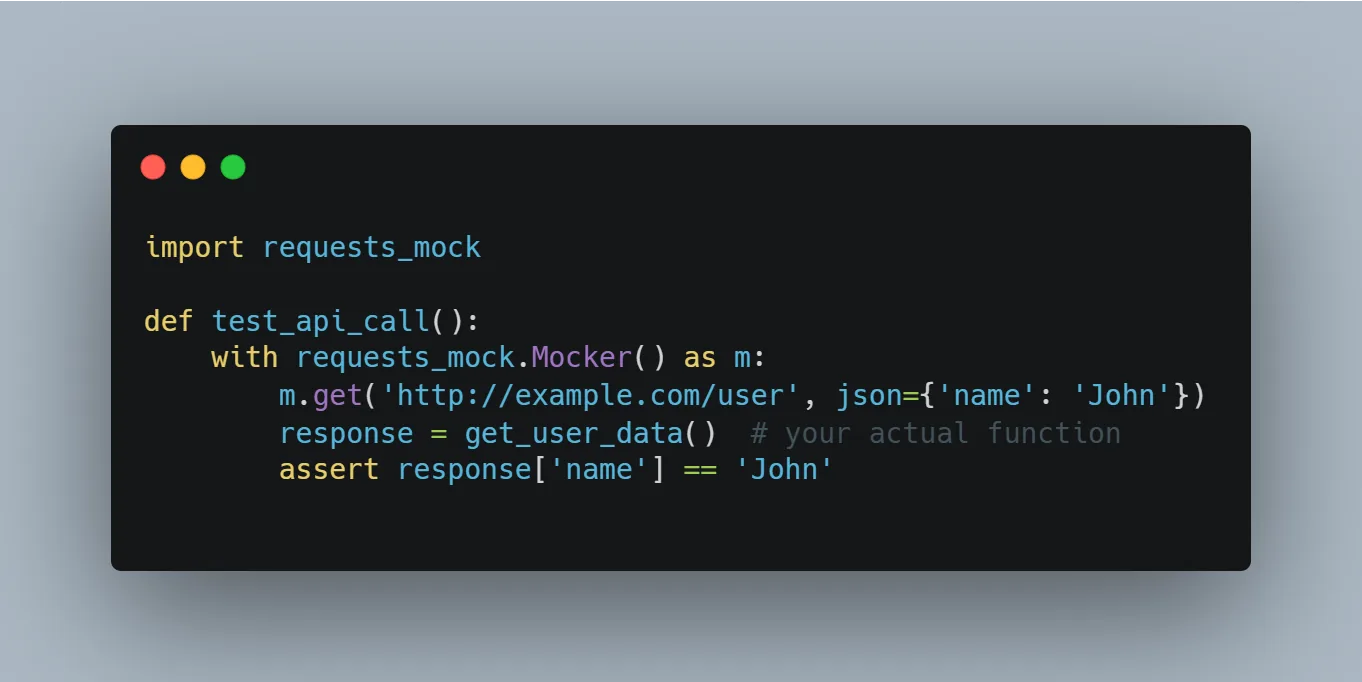 Axios mock isolating only the external API response.
